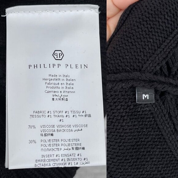 PHILIPP PLEINKNIT DAY DRESS CRYSTAL MEDIUM - Picture 13 of 16